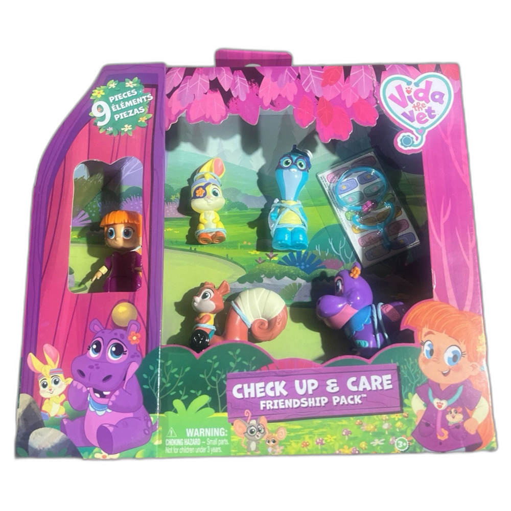 Vida the Vet Check Up & Care Friendship Pack 9-Piece Figures Playset New
